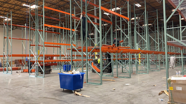 Pallet rack installation services in Los Angeles area